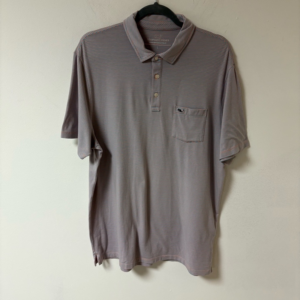 Vineyard Vines men’s Edgartown polo golf shirt striped Large